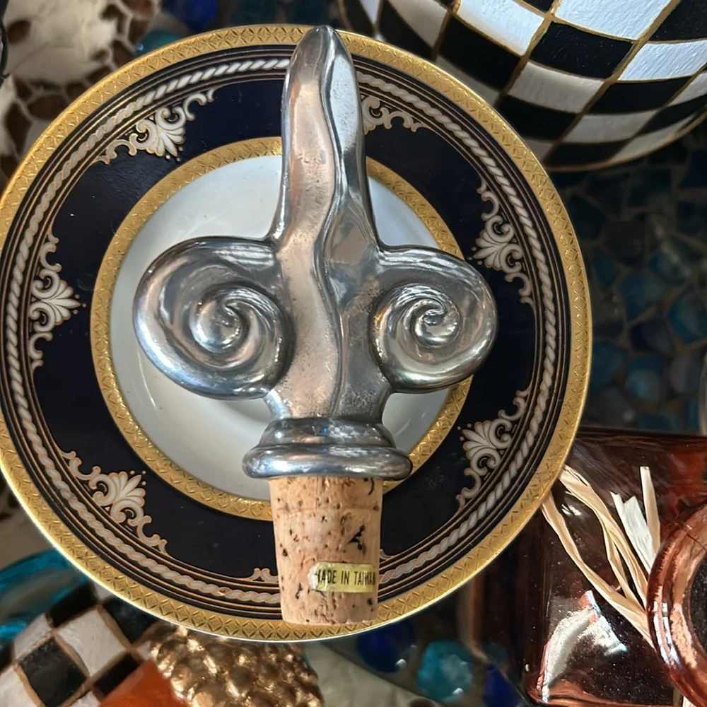 Vintage Pewter Sword Bottle Stopper